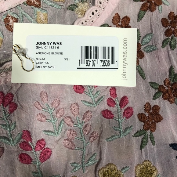 Johnny Was Anemone Blouse - M - New with tags, retail $260 - Picture 3 of 3